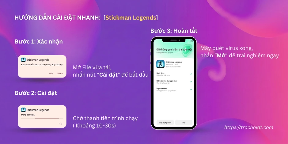 Hướng dẫn tải và cài đặt game Stickman Legends APK