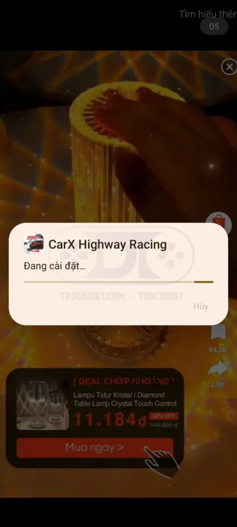 Hướng dẫn cài đặt carx highway racing mod apk