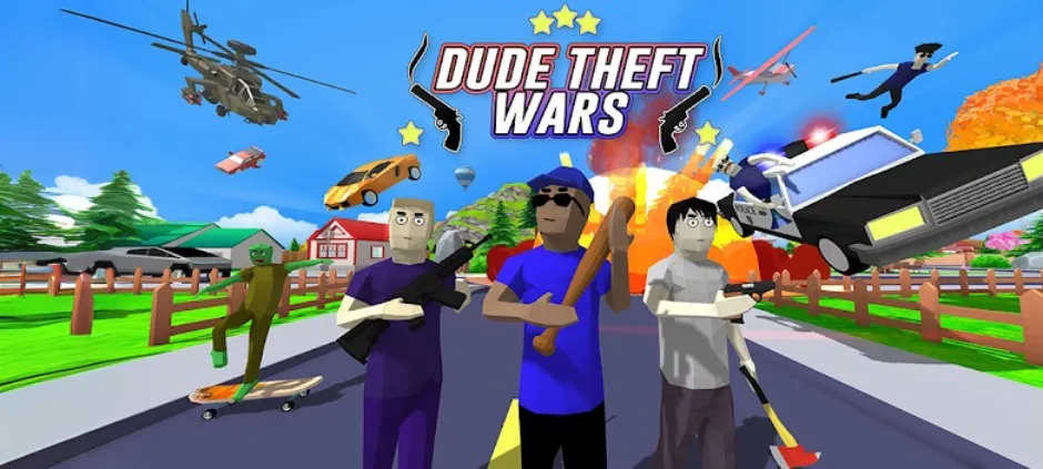 Banner Dude Theft Wars mod apk